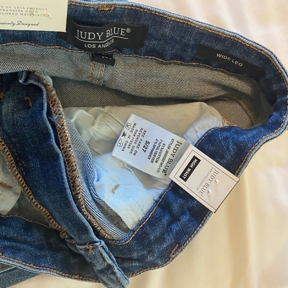 NWT-Judy Blue-Look at Me Now-Hi Rise-Wide Leg-Vintage Wash Jeans-Sz 5/27 - Picture 5 of 6